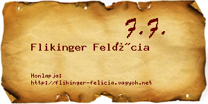 Flikinger Felícia névjegykártya